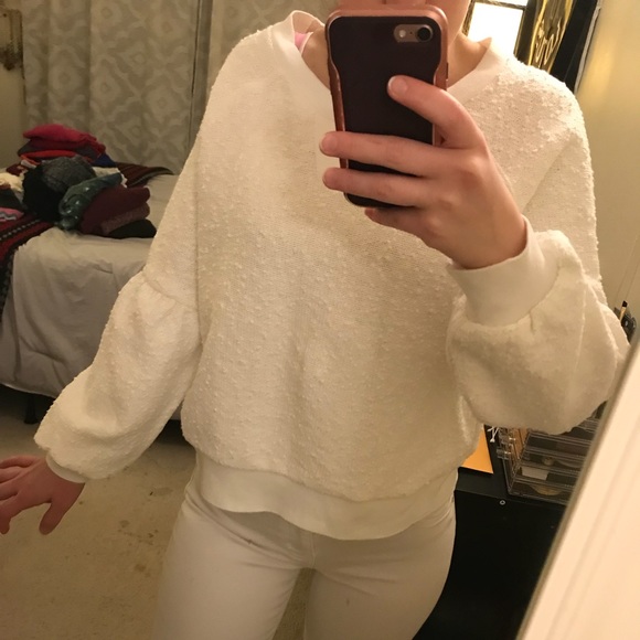 Sweaters - BUBBLE SLEEVE SWEATER